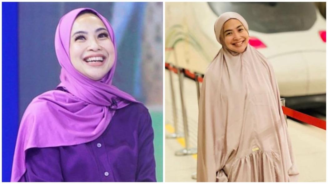 Feni Rose Tampil Berhijab Sepulang Ibadah Umrah di Tanah Suci, Netizen Pangling: Masya Allah Cantiknya
