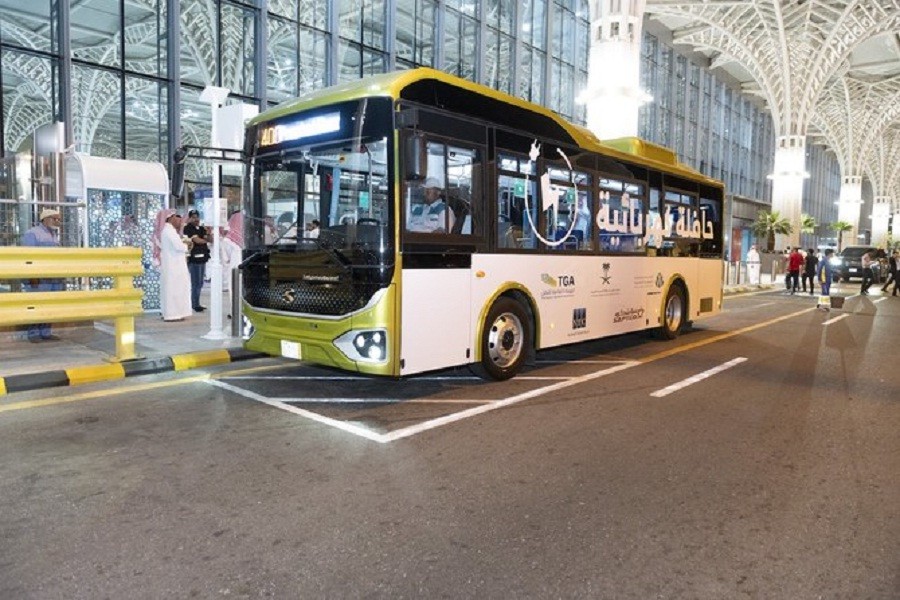 Bus Listrik Siap Layani Jemaah dari Bandara Madinah ke Masjid Nabawi