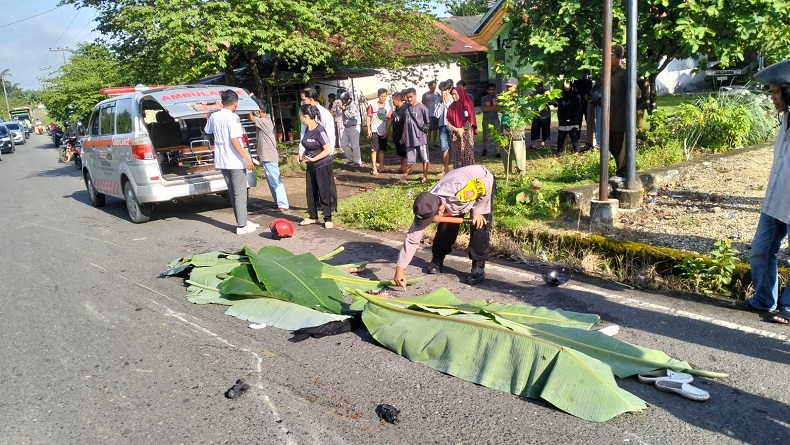 Kecelakaan di Tanah Laut, 2 Perempuan Tewas Terlindas Truk Kontainer yang Tak Kuat Menanjak