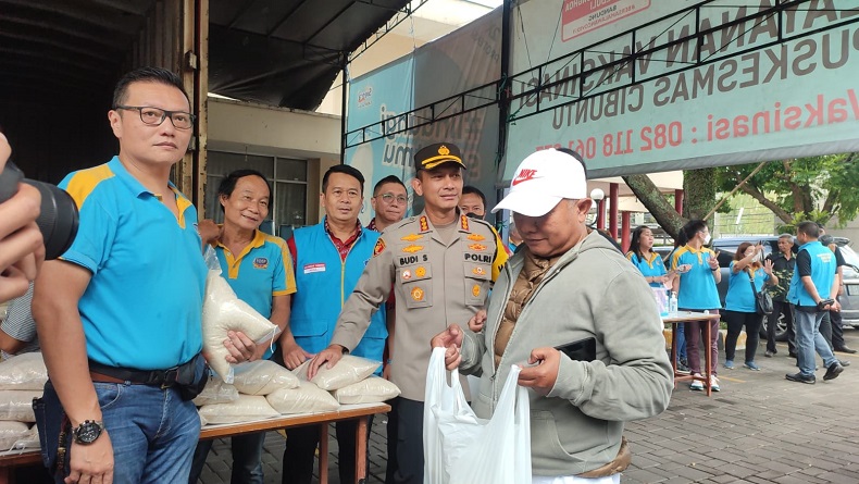 Jaga Stabilitas Harga Bahan Pokok, Polrestabes Bandung Gandeng MTP Gelar Pasar Murah