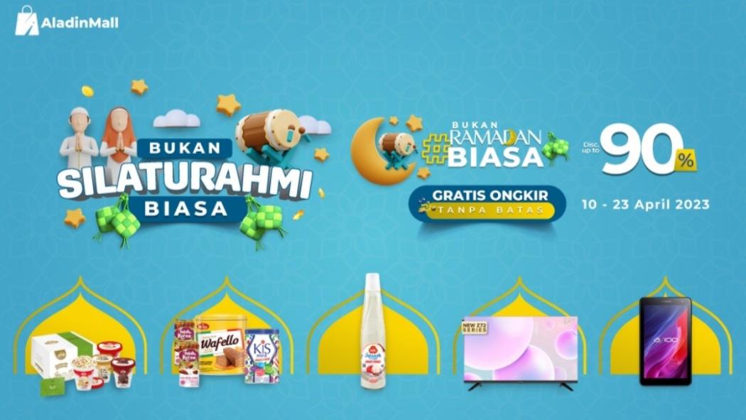 Cari Promo Lebaran? Nih AladinMall Kasih Diskon s.d 90 Persen + Gratis Ongkir tanpa Batas!
