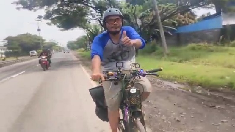 Demi Mudik, Pria asal Jakarta Ini Bersepeda ke Purworejo Sejauh 492 Kilometer