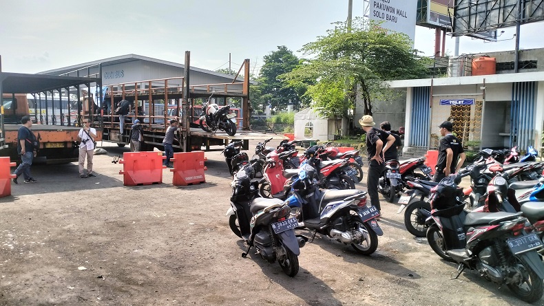 Puluhan Motor Peserta Mudik Gratis di Solo Diberangkat ke Jakarta