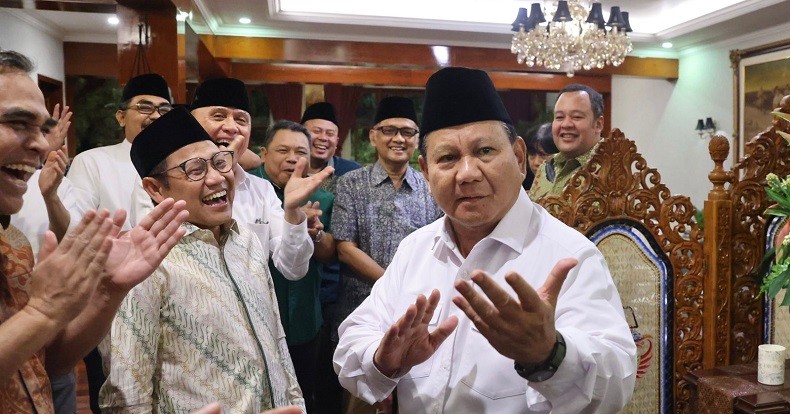 Momen Prabowo Joget Asyik di Akhir Pertemuan dengan Cak Imin