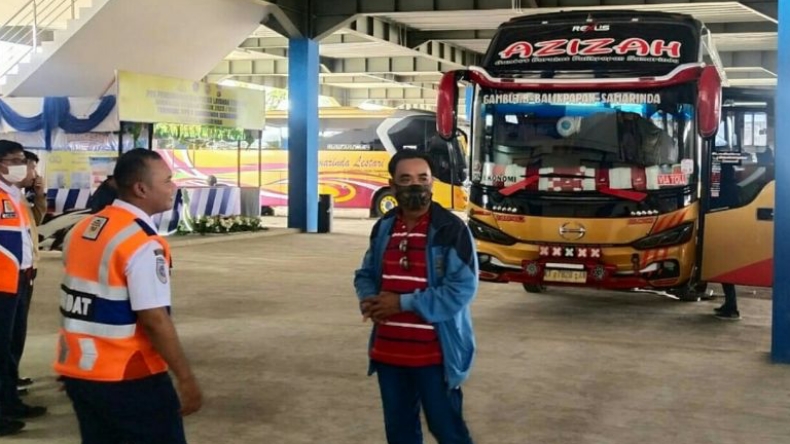 Tak Ada Kendala, Arus Balik Bus AKAP di Samarinda Kaltim Terpantau Lancar