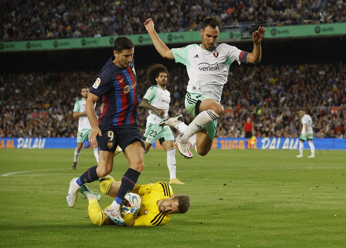 Hasil Barcelona Vs Osasuna: Blaugrana Menang Tipis Lawan 10 Pemain