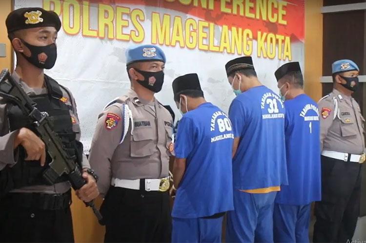 Polresta Magelang Tangkap 3 Komplotan Pencuri Uang dalam Brankas, 1 Tersangka Buron