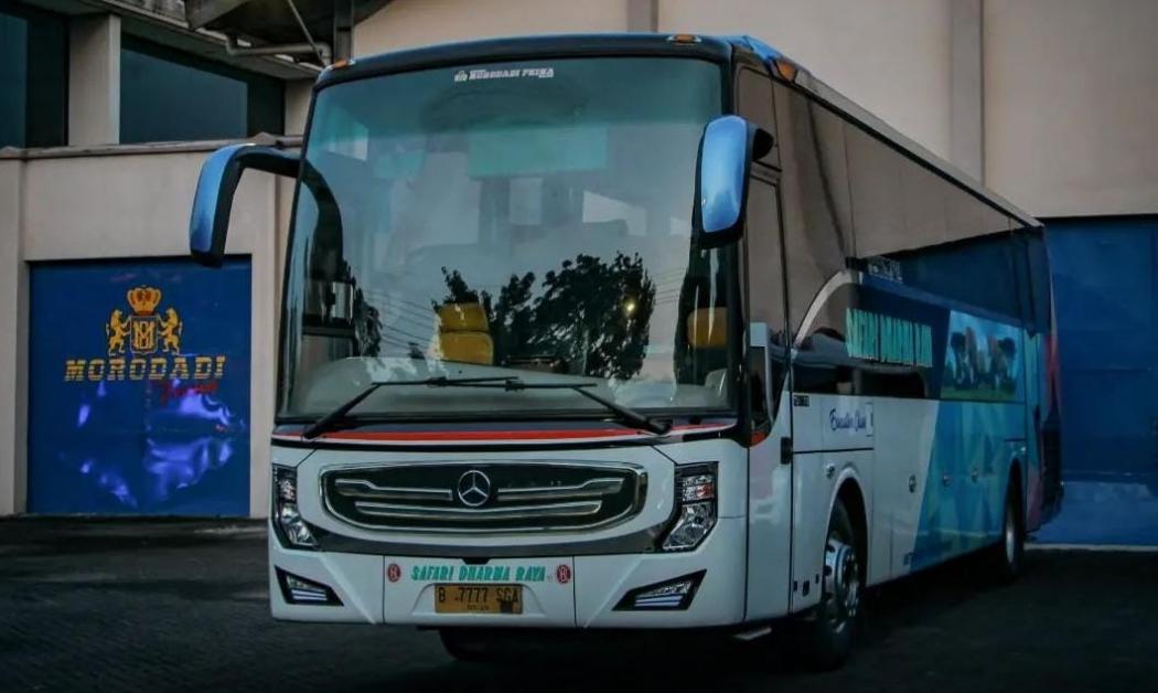 PO Safari Dharma Raya Rilis Bus Becak Balap dengan Rombakan Pakai Headlamp Truk