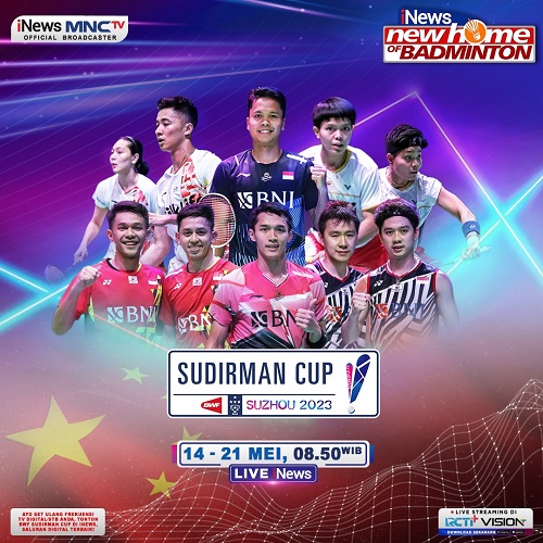 Saksikan Aksi Jagoan Bulu Tangkis Indonesia di Sudirman Cup 2023, LIVE iNews dan MNCTV