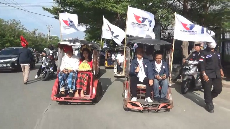 Partai Perindo Sulsel Daftarkan 85 Bacaleg Diiringi Konvoi 16 Bentor