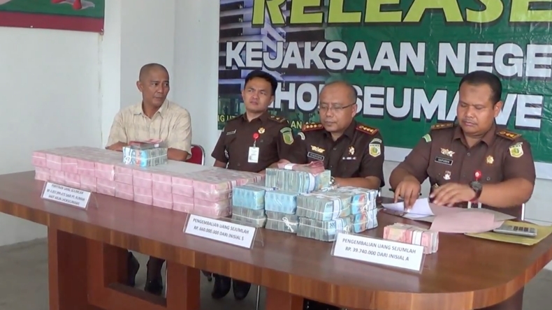 Dugaan Korupsi RS Arun Lhokseumawe, Kejari Sita Uang Senilai Rp4,7 Miliar