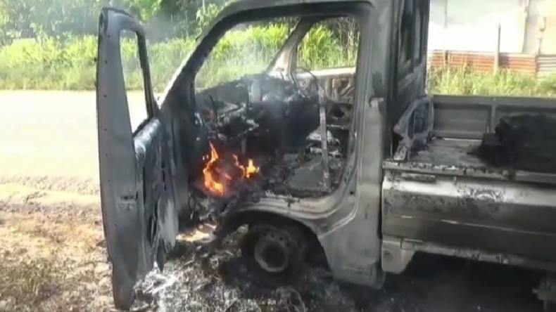 Mobil Pikap Muatan Baterai Tower di Jambi Terbakar, Polisi: Ada Ceceran BBM di Bak