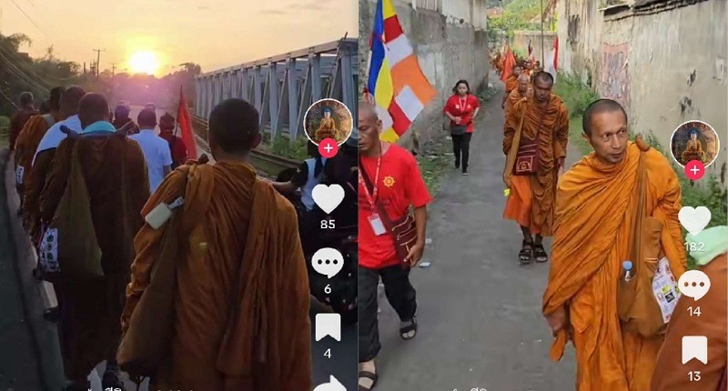 Viral, Biksu Thailand Curhat Kagum dengan Keramahan Warga Indonesia