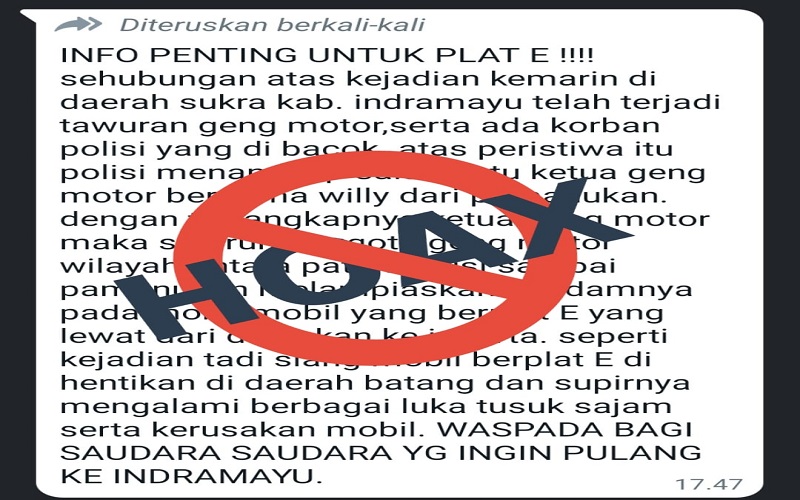 Beredar Pesan Ancaman Balas Dendam Geng Motor, Polres Indramayu: Itu Hoaks!