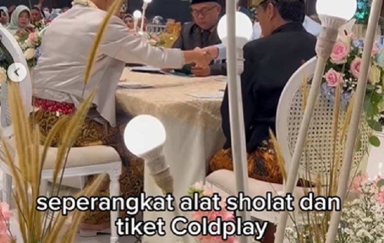Viral Tiket Coldplay Jadi Mahar Pernikahan Pasangan Ini di Bekasi