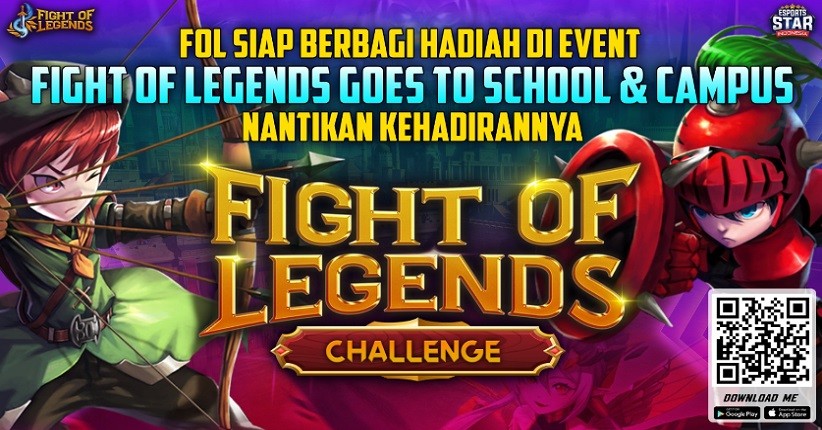 FOL Siap Berbagi Hadiah Melalui Event Fight of Legends Goes to School & Campus, Nantikan Kehadirannya Yah!