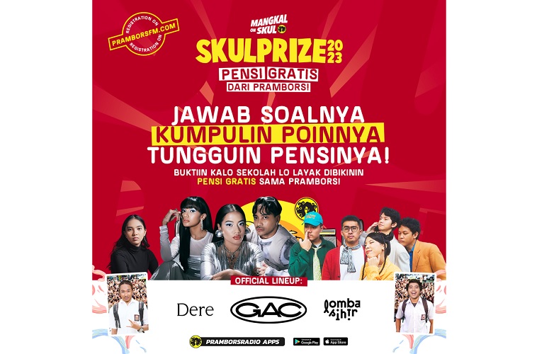 Prambors Kembali Hadirkan Skulprize, Beri Pensi Gratis untuk SMA/Sederajat se-Indonesia