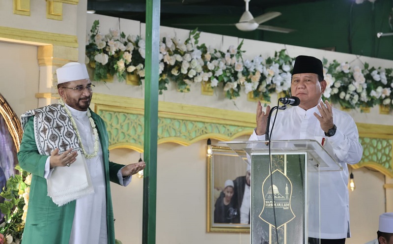 Prabowo Hadiri Haul Habib Munzir: Beliau Sosok yang Sangat Mulia