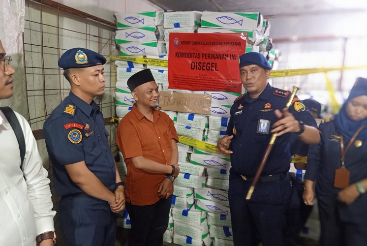 Tidak Sesuai Peruntukan, KKP Segel 11,3 Ton Ikan Impor di Palembang