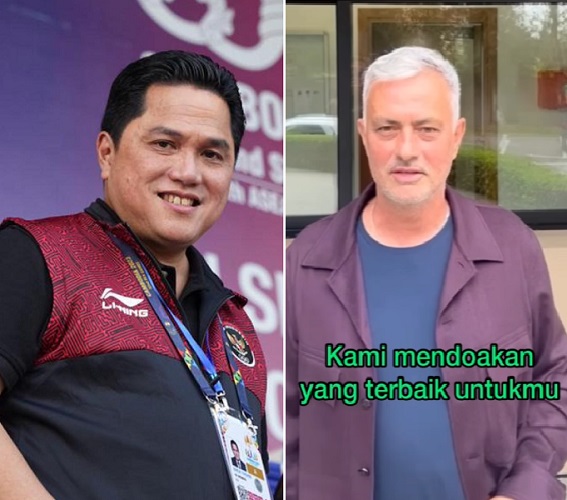 Erick Thohir Dapat Ucapan Selamat Ulang Tahun dari Mourinho, Netizen: Koneksinya Gak Kaleng-Kaleng