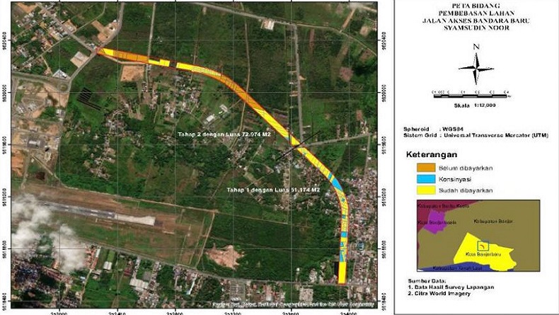 Akses Jalan Baru ke Bandara Syamsuddin Noor Dikerjakan Tahun 2023, Ini Peta Areanya