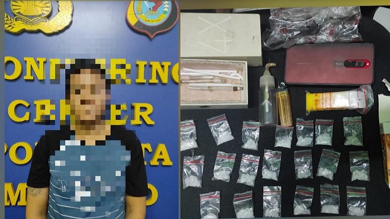 Gerak-Gerik Mencurigakan, Pemuda di Manado Ditangkap Polisi Diduga Kurir Sabu