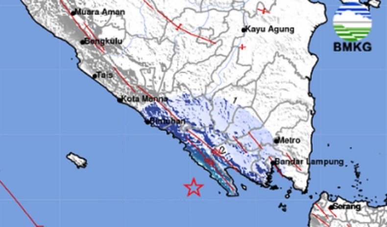 Gempa Bumi M 4,7 Goyang Lampung Sabtu Malam, Ini Daerah yang Rasakan Getaran