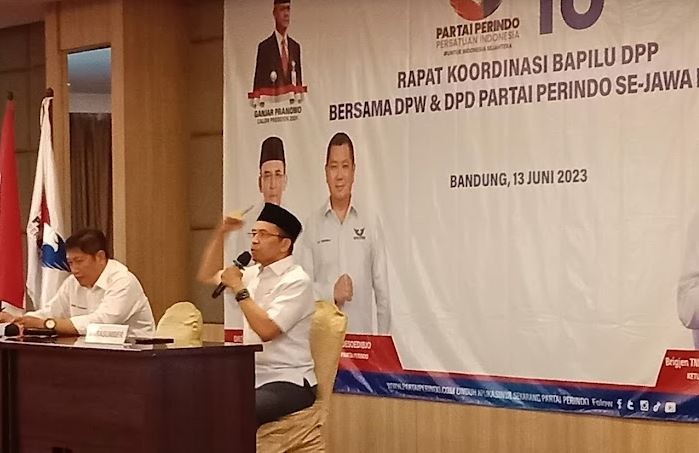 Rakor Bappilu di Bandung, TGB Ingatkan Kader Partai Perindo Jangan Setengah Hati
