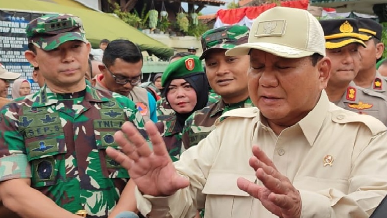 Kunjungan ke Lembang KBB, Prabowo Bertemu Mantan Anak Buah yang Kini Jabat Danrem 062 TN