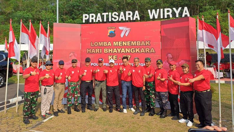  Hari Bhayangkara ke-77, Polda Jateng Gelar Lomba Menembak di Lapangan Akpol 