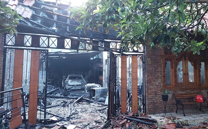 Korsleting Mesin Cuci, Kebakaran Hanguskan Rumah di Kukusan Depok