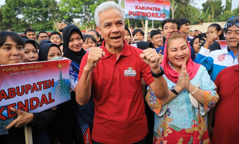 Ganjar Buka POPDA Jateng 2023, Minta Atlet Tunjukkan Kemampuan Maksimal