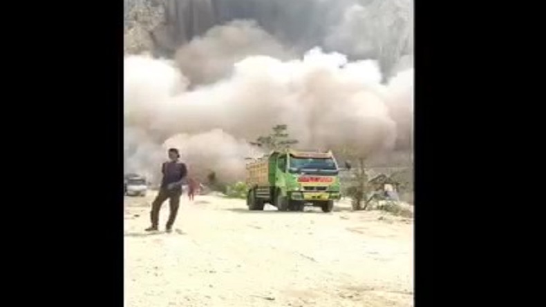 Heboh Video Longsor Besar di Gunung Kuda Cirebon, Pengelola Tambang Sebut Disengaja