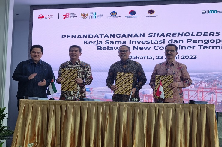 Konsorsium INA dan Dubai Port World Teken Kerja Sama dengan Pelindo Kembangkan Pelabuhan Belawan
