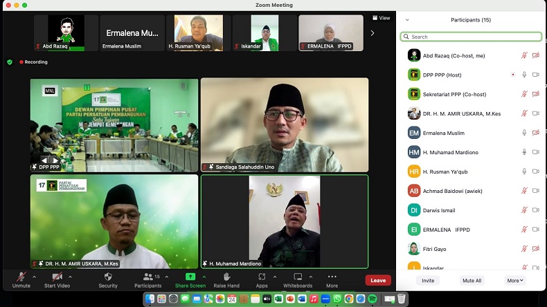 Pimpin Rapat Bappilu PPP, Sandiaga Uno: Rebut 11 Juta Suara