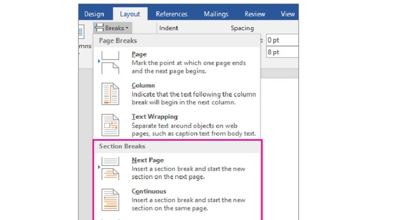 Cara Menghapus Section Break di Microsoft Word