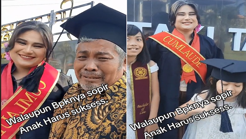 Viral Kisah Ayah Profesi Sopir Truk Kuliahkan Anak hingga Lulus Cumlaude, Netizen Ikut Bangga