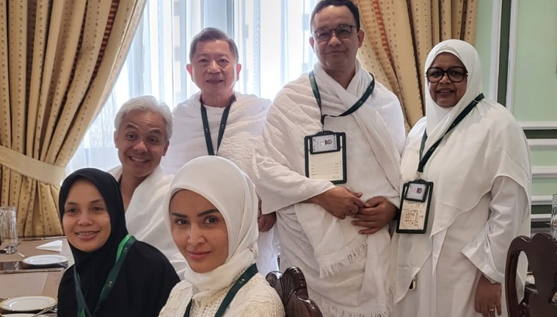 Momen Ganjar dan Anies Bertemu di Sela Ibadah Haji di Tanah Suci