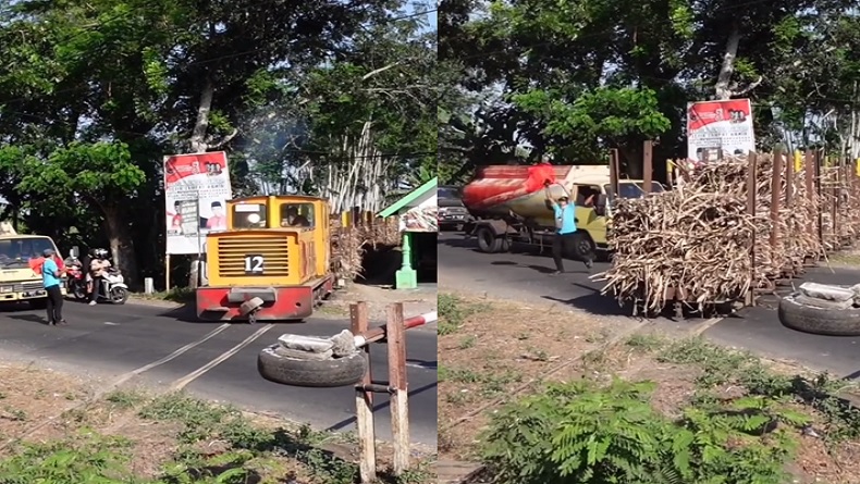 Viral Gerbong Kereta Lori Tebu Terlepas dari Lokomotif, Penjaga Rel Teriak Panggil Masinis