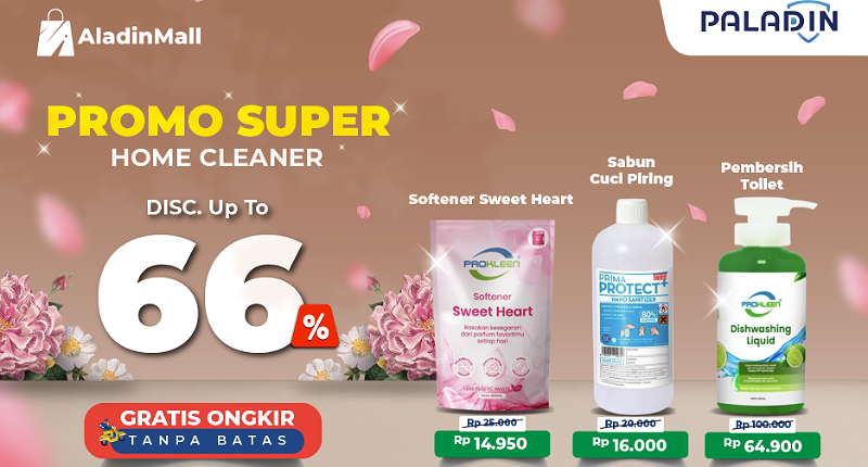 Bersih-Bersih Rumah Jadi Makin Hemat dengan Paladin! Dapatkan Diskon s.d 66% + Gratis Ongkir di AladinMall!