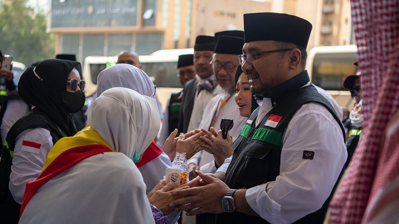 Menag Lepas Kepulangan Kloter Pertama Jemaah Haji ke Tanah Air