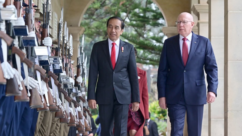 Momen Presiden Jokowi Disambut Hangat Gubernur Jenderal Australia di Admiralty House