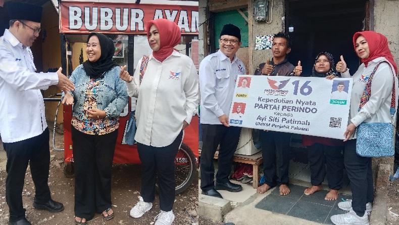 Pedagang Bubur dan Penjahit di Bandung Doakan Partai Perindo Jaya pada Pemilu 2024