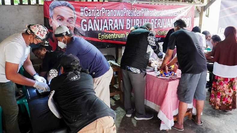 Buruh Pendukung Ganjar Pranowo Gelar Sunatan Massal di Tagogapu KBB