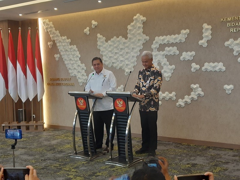 Bertemu Ganjar, Menko Airlangga Bahas 37 PSN Bernilai Rp258,76 Triliun di Jateng 