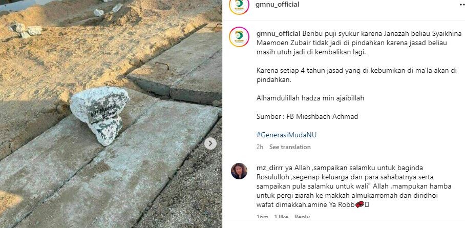 Jasad Mbah Moen Masih Utuh setelah 4 Tahun Dikubur, Batal Dipindahkan dari Ma’la