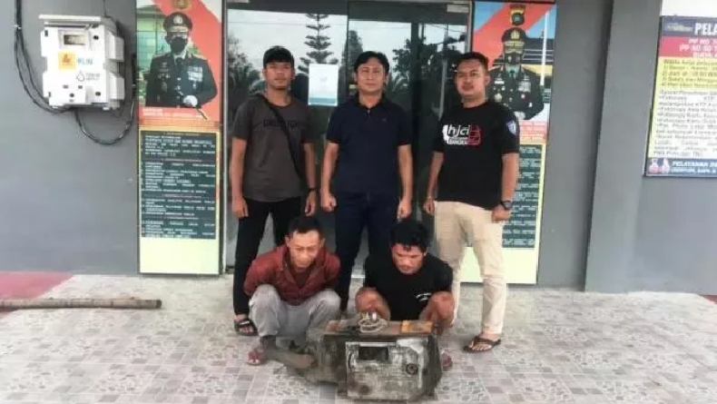 Polisi Tangkap 2 Pencuri Mesin Tambang di Bangka Tengah