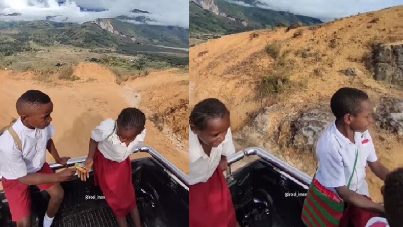 Kisah Perjuangan Anak-Anak Papua Mengejar Mimpi, Pergi Sekolah 2 Jam Naik Turun Bukit