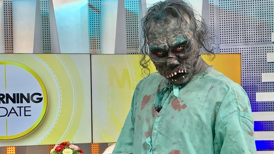 Make Up Artist Adam Syarief Katamsi Mendadak Jadi Zombie, Saksikan di Morning Update!