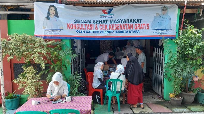 Warga Koja Semringah Ikut Cek Kesehatan Gratis Kartini Perindo: Semoga Makin Maju